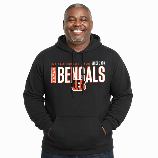Cincinnati Bengals NFL Modern Endzone Fleece Hoodie Black Sweatshirt - Black