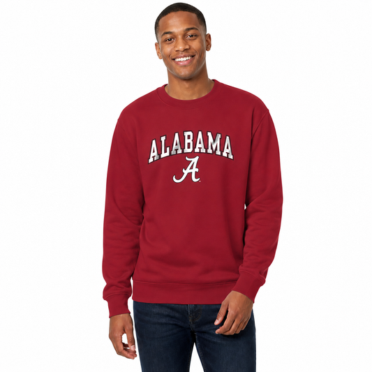 Alabama Sweatshirt Fleece Crewneck for Men and Women - Crimson