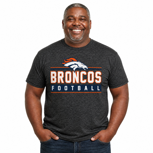 Denver Broncos NFL Adult MVP True Fan T-Shirt - Charcoal