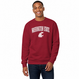 Washington State Cougars Adult Arch & Logo Soft Style Gameday Crewneck Sweatshirt - Cardinal
