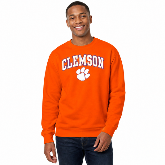 Clemson Tigers Adult Arch & Logo Soft Style Gameday Crewneck Sweatshirt - Orange