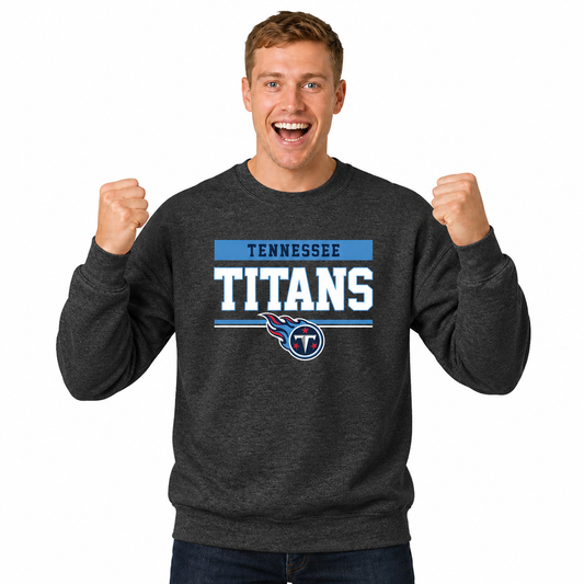 Tennessee Titans NFL Team Block Crewneck Sweatshirt - Charcoal