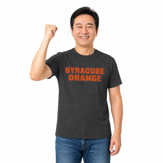 Syracuse Orange NCAA Cotton Blend Charcoal T-Shirt Men Women - Charcoal