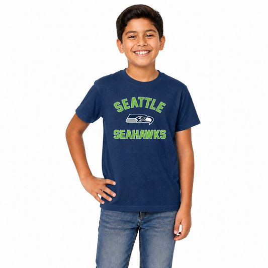 Seattle Seahawks Youth NFL Football T-Shirt - Navy