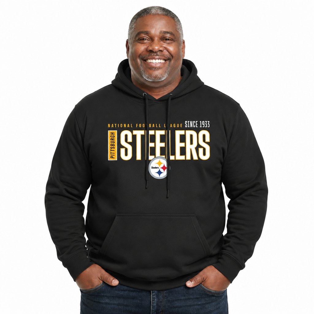Pittsburgh Steelers NFL Modern Endzone Fleece Hoodie Black Sweatshirt - Black