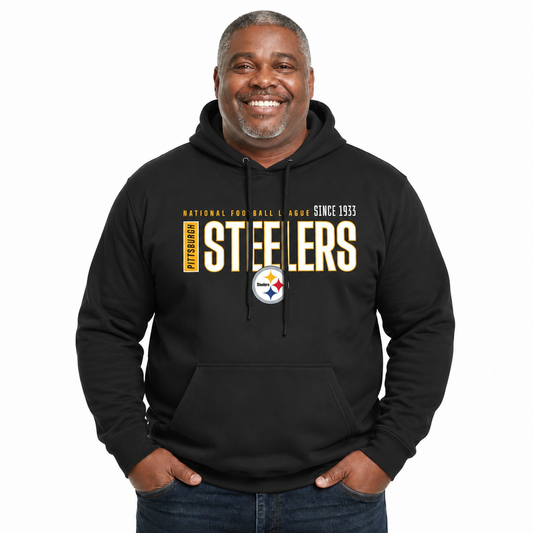 Pittsburgh Steelers NFL Modern Endzone Fleece Hoodie Black Sweatshirt - Black