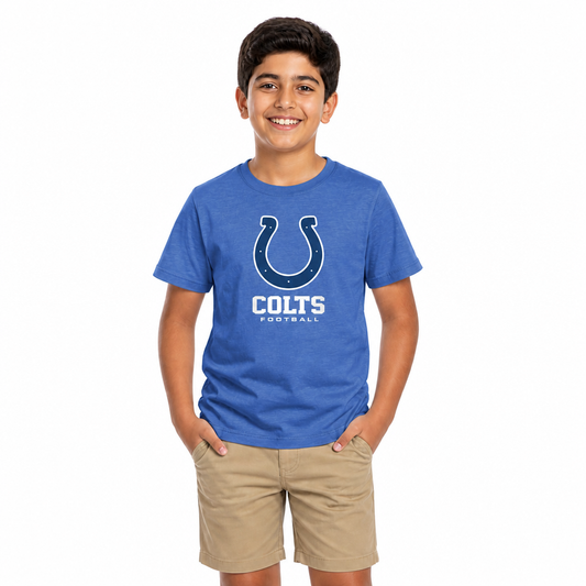 Indianapolis Colts Youth NFL Large Logo Short Sleeve T-Shirt - Royal