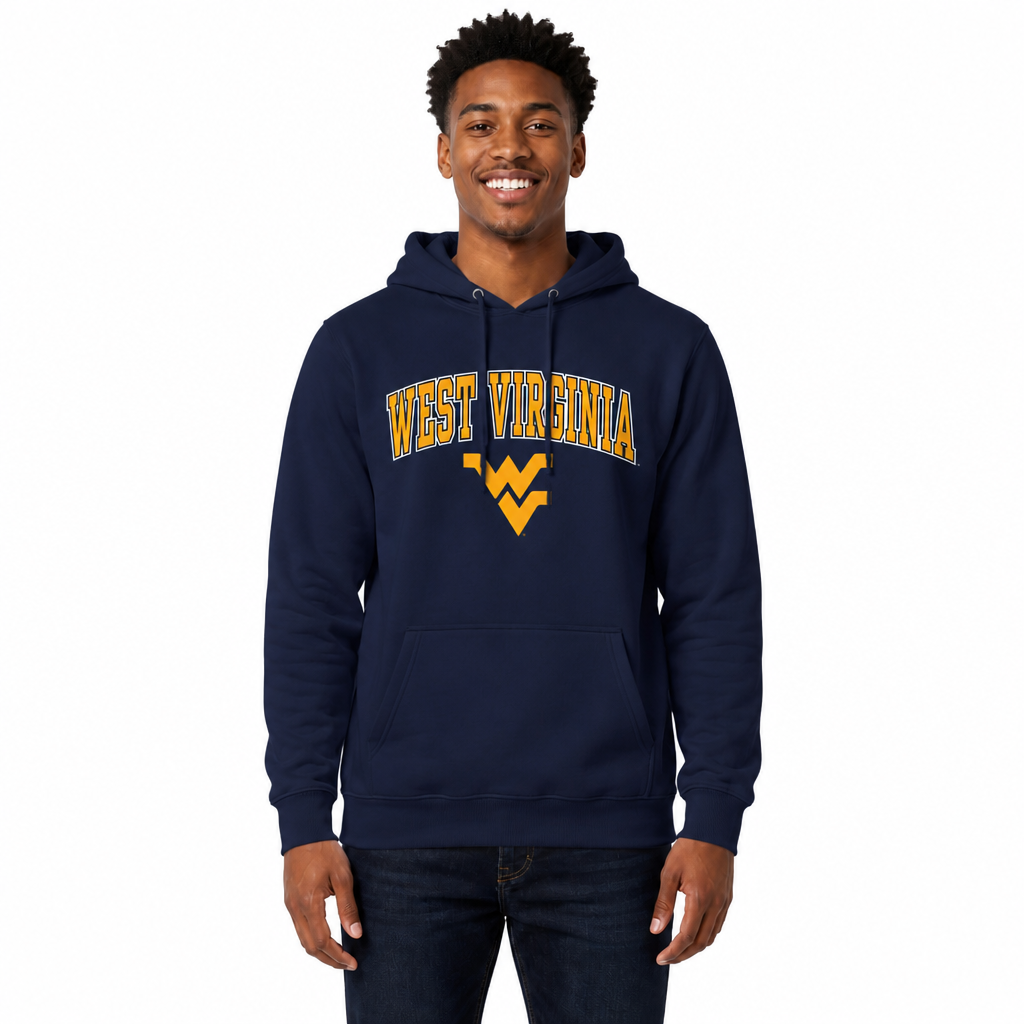 West Virginia Mountaineers Arch & Logo Gameday Hoodie - Navy