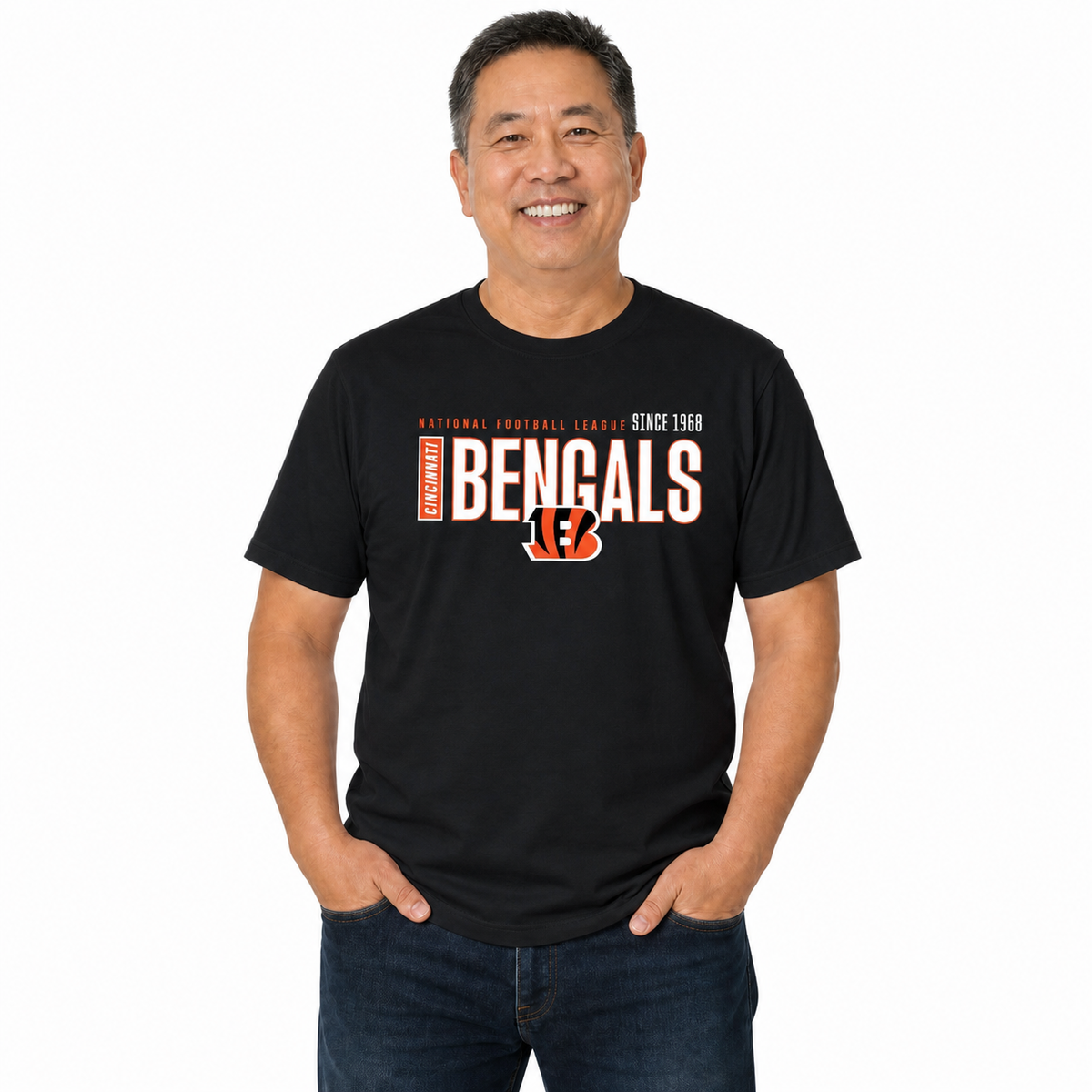 Cincinnati Bengals  NFL Shirt Men Women Unisex Tag-Free Cotton Gameday Tee - Black