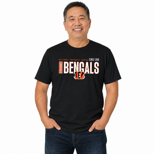 Cincinnati Bengals  NFL Shirt Men Women Unisex Tag-Free Cotton Gameday Tee - Black