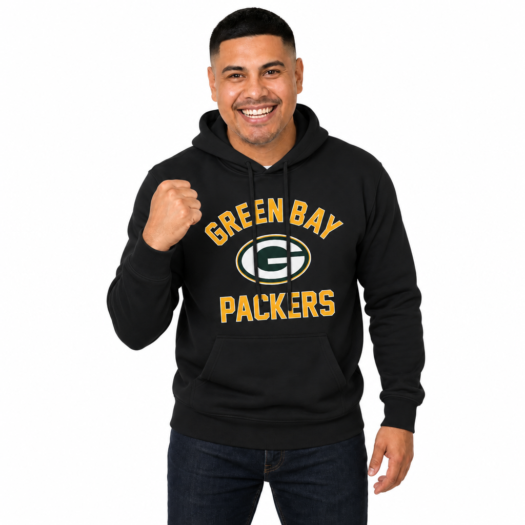 Green Bay Packers Gameday Hoodie Pullover Sweatshirt - Black