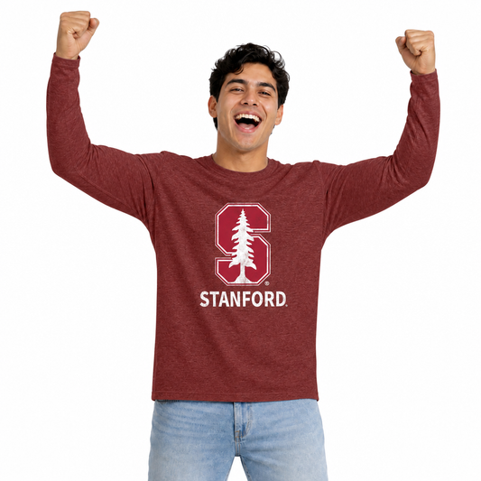 Stanford Cardinal  Logo Long Sleeve Shirt Men Women Unisex NCAA Licensed - Cardinal