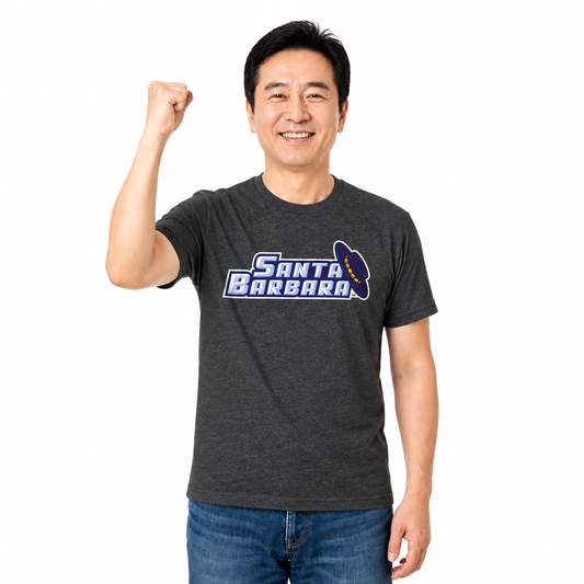 UCSB Gauchos NCAA Cotton Blend Charcoal T-Shirt Men Women - Charcoal