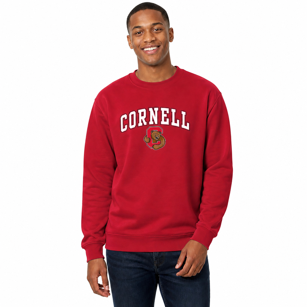 Cornell Big Red Campus Colors Adult Arch & Logo Soft Style Gameday Crewneck Sweatshirt  - Red