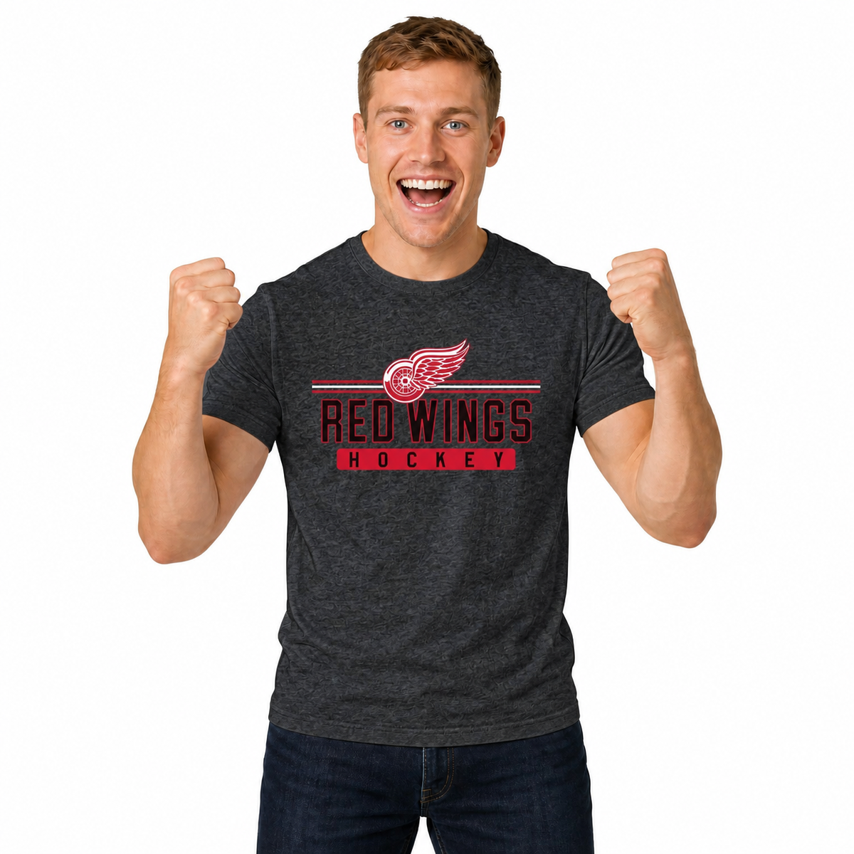 Detroit Red Wings T-Shirt NHL Heather Charcoal - Charcoal