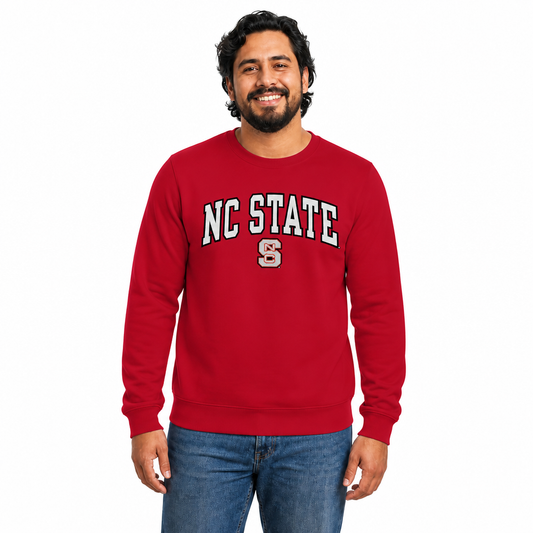 NC State Wolfpack  NCAA Tackle Twill Crewneck Sweatshirt Men Women - Red