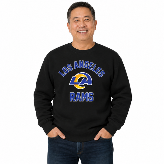 Los Angeles Rams NFL Adult Gameday Football Crewneck Sweatshirt - Black