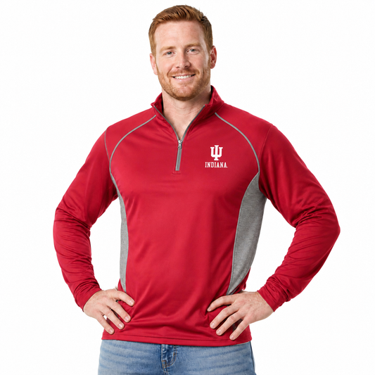 Indiana Hoosiers  Campus Classic 1/4 Zip Windshirt Men's Pullover - Cardinal