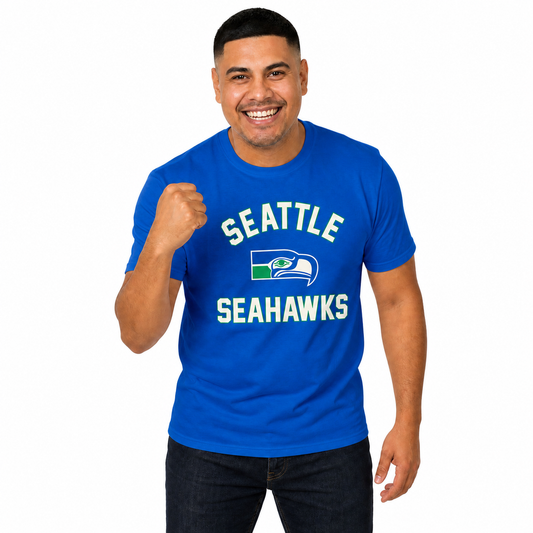 Seattle Seahawks Mens Womens Retro Gameday Tee - Navy