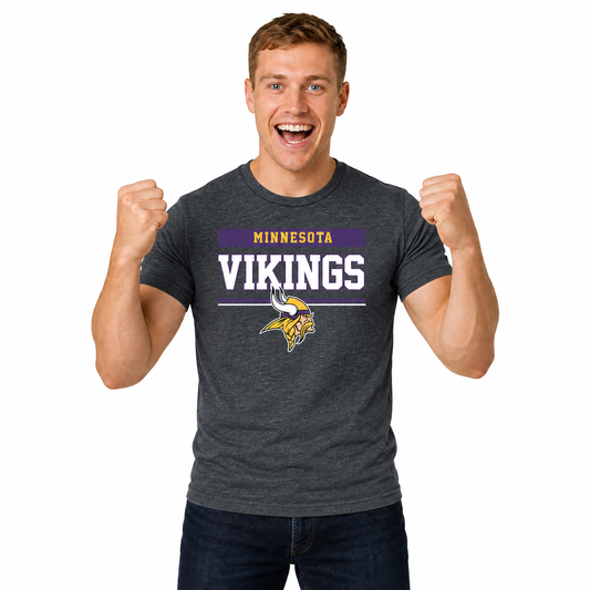Minnesota Vikings Charcoal T-Shirt for Men and Women - Charcoal
