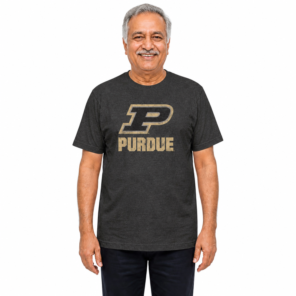 Purdue Boilermakers Heathered Logo T-Shirt - Black