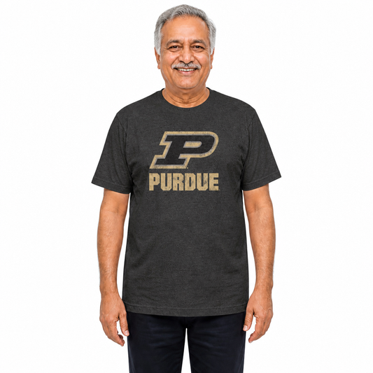 Purdue Boilermakers Heathered Logo T-Shirt - Black