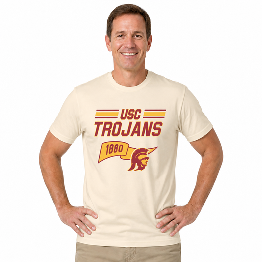 USC Trojans Varsity Club Pennant Shirt - Off White