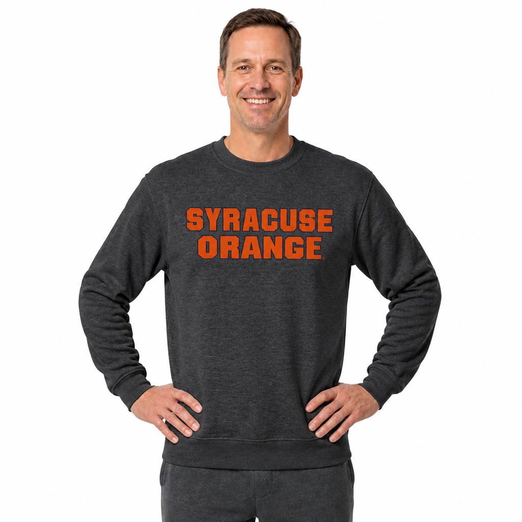 Syracuse Orange NCAA Adult Charcoal Crewneck Fleece Sweatshirt - Charcoal
