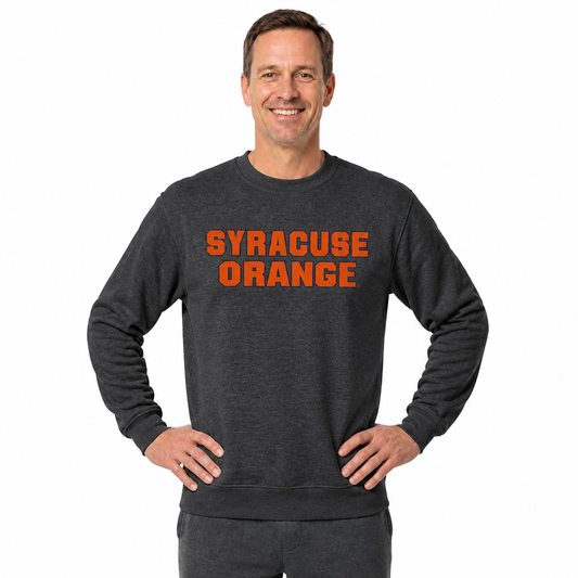 Syracuse Orange NCAA Adult Charcoal Crewneck Fleece Sweatshirt - Charcoal
