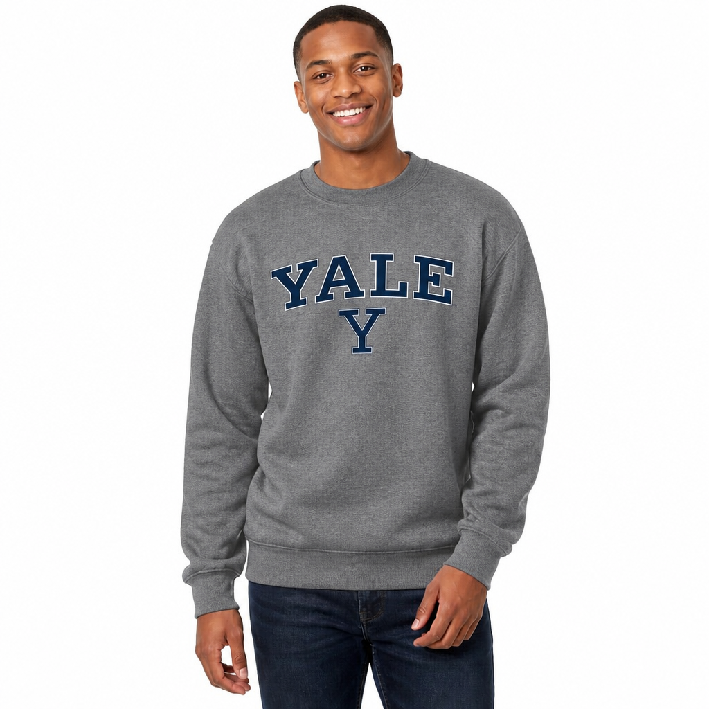 Yale Bulldogs Adult Arch & Logo Soft Style Gameday Crewneck Sweatshirt  - Navy