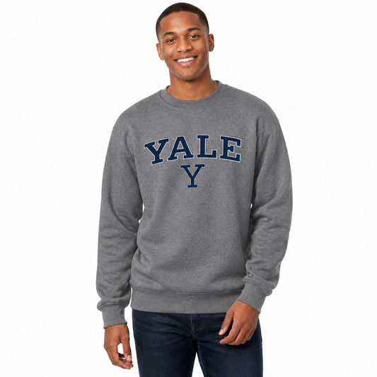 Yale Bulldogs Adult Arch & Logo Soft Style Gameday Crewneck Sweatshirt  - Navy