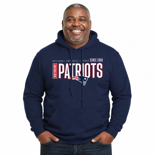 New England Patriots NFL Modern Endzone Fleece Hoodie Navy Sweatshirt - Navy