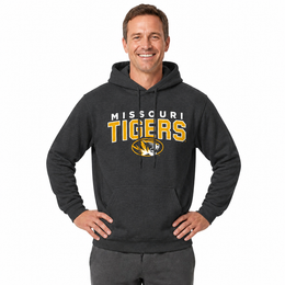 Missouri Tigers Hoodie Heathered Fleece Sweatshirt - Black Heather