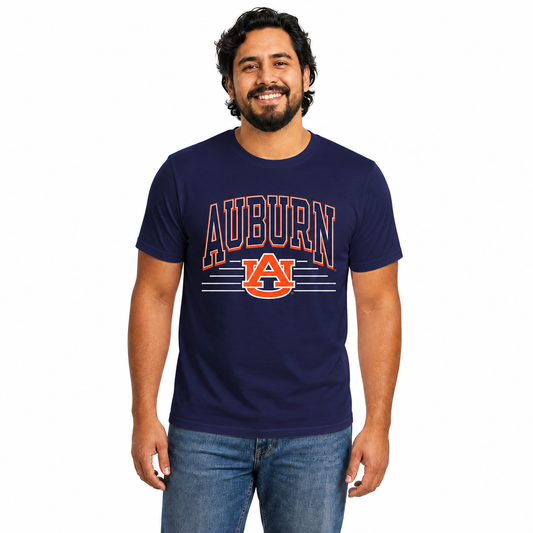 Auburn Tigers  NCAA Overtime Classics Unisex T-Shirt - Navy