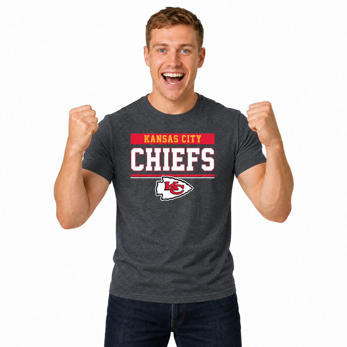 Kansas City Chiefs Charcoal T-Shirt for Men and Women - Charcoal