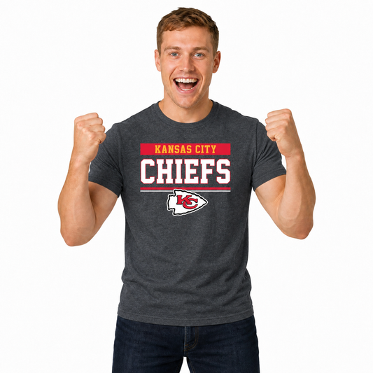 Kansas City Chiefs Charcoal T-Shirt for Men and Women - Charcoal