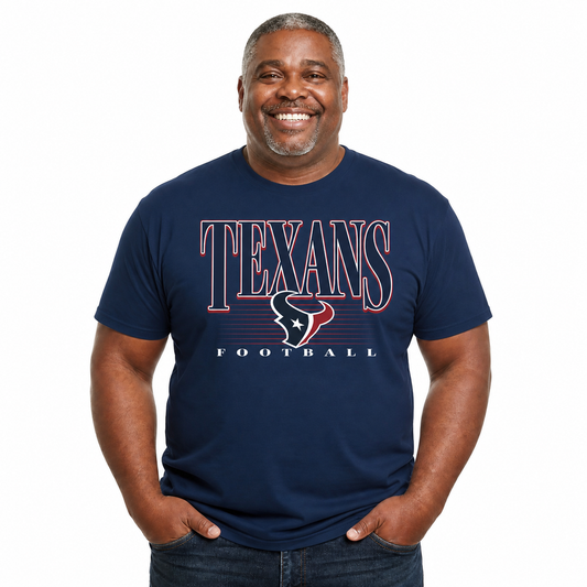 Houston Texans NFL Adult Overtime Blueprint Tagless Tee Unisex - Navy