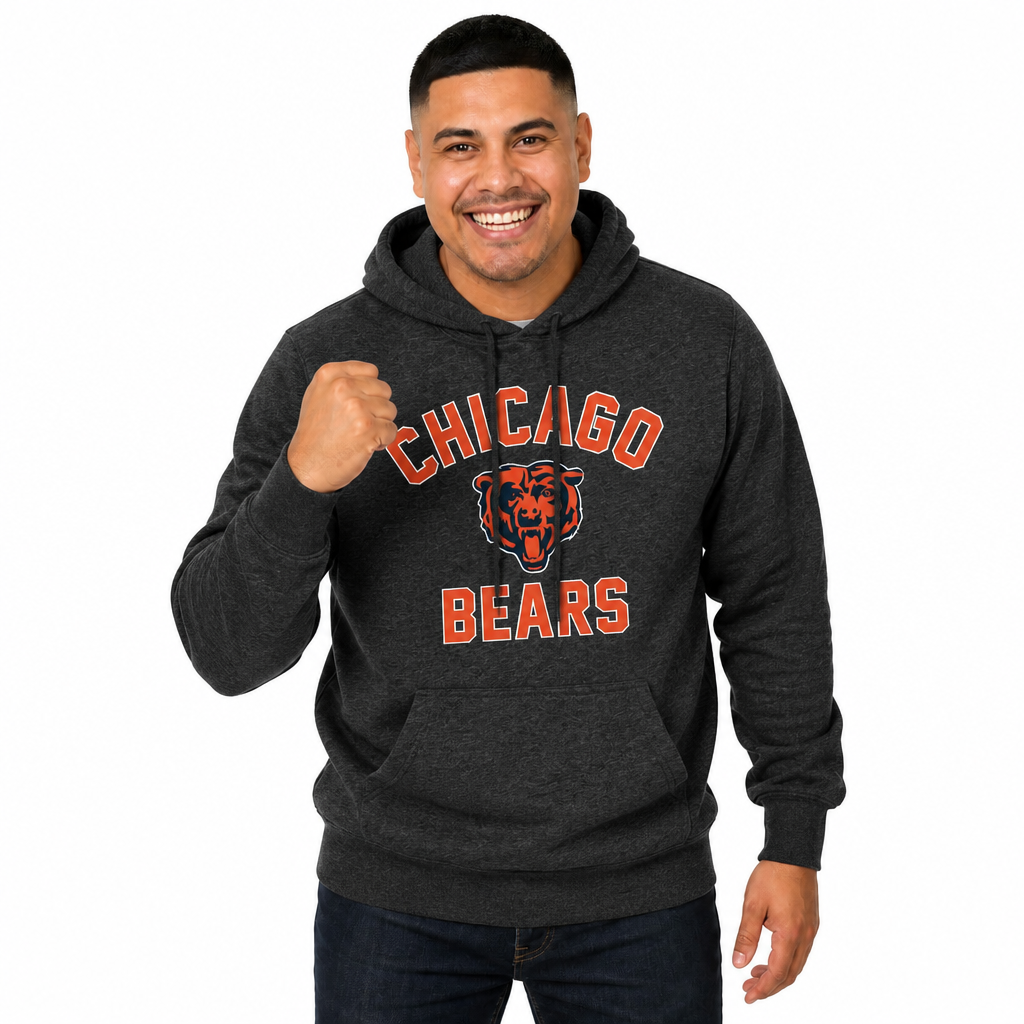 Chicago Bears Gameday Hoodie Pullover Sweatshirt - Heathered Charcoal
