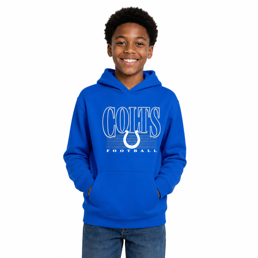 Indianapolis Colts NFL Youth Overtime Blueprint Fleece Hoodie Sweatshirt - Royal