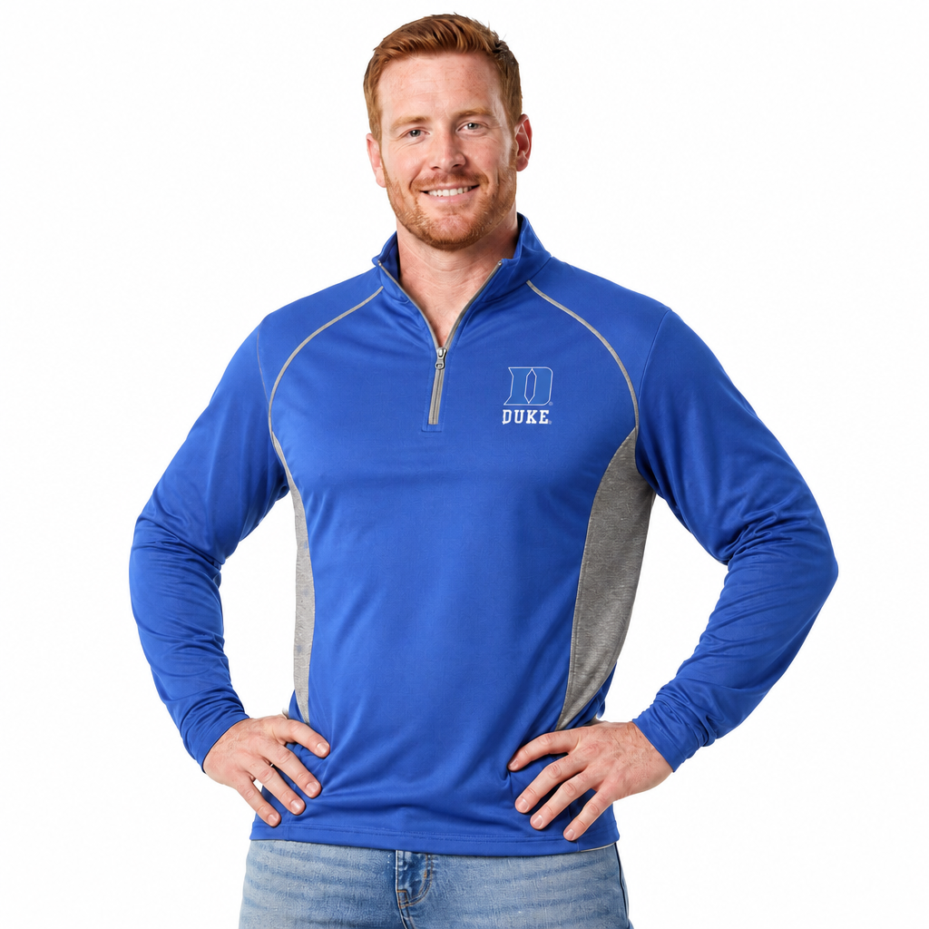 Duke Blue Devils  Campus Classic 1/4 Zip Windshirt Men's Pullover - Royal