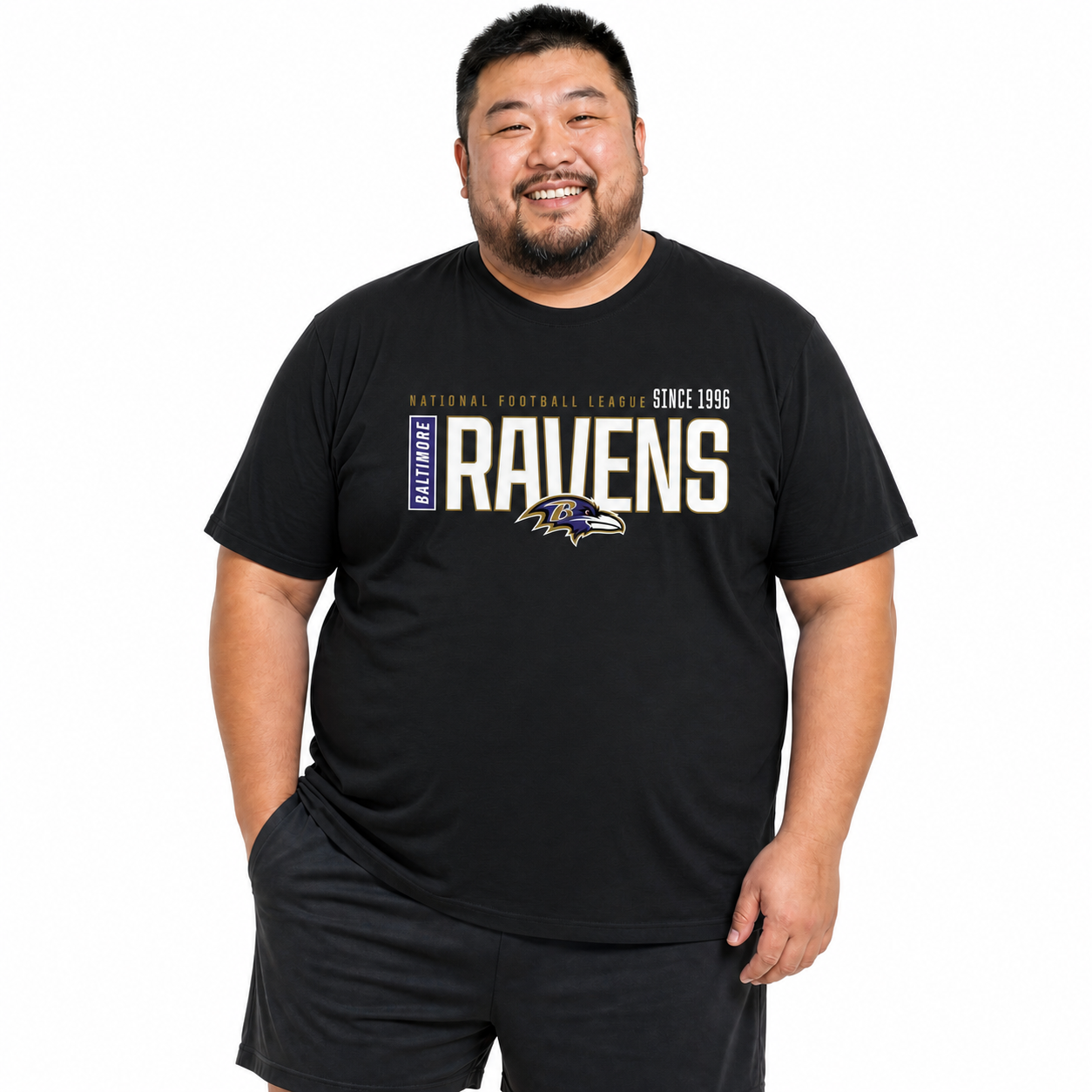 Baltimore Ravens  NFL Shirt Men Women Unisex Tag-Free Cotton Gameday Tee - Black