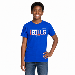 Buffalo Bills NFL Youth Modern Endzone T-Shirt Unisex Short Sleeve - Royal