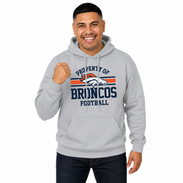 Denver Broncos Property Of Fleece Hoodie - Sport Gray