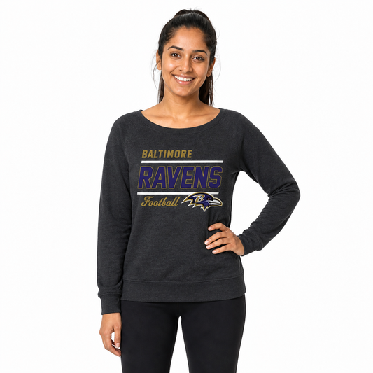 Minnesota Vikings Women's Gameday Crewneck Sweatshirt Long Sleeve - Charcoal
