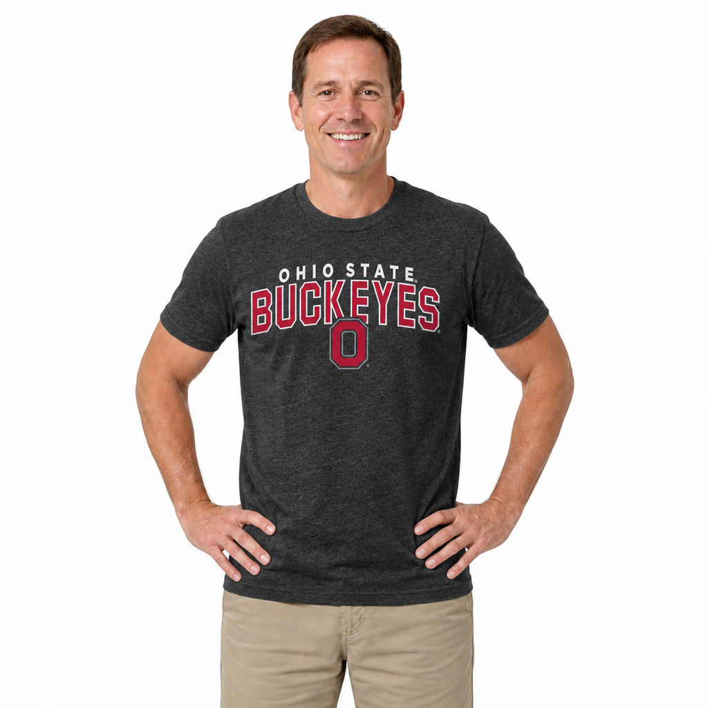 Ohio State Buckeyes T-Shirt Heathered for Men and Women - Black Heather