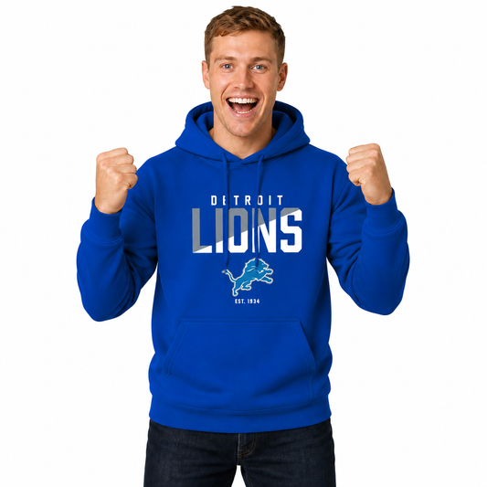 Detroit Lions Lions Hoodie Fleece Sweatshirt for Men and Women - Royal
