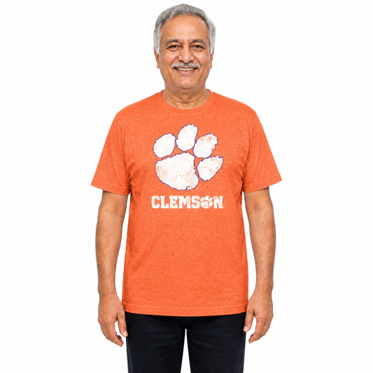 Clemson Tigers Heathered Logo T-Shirt - Orange
