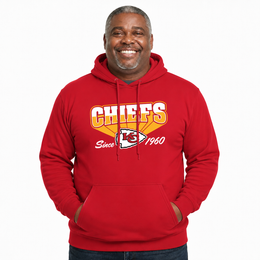 Kansas City Chiefs Vintage Block Fleece Hoodie - Red