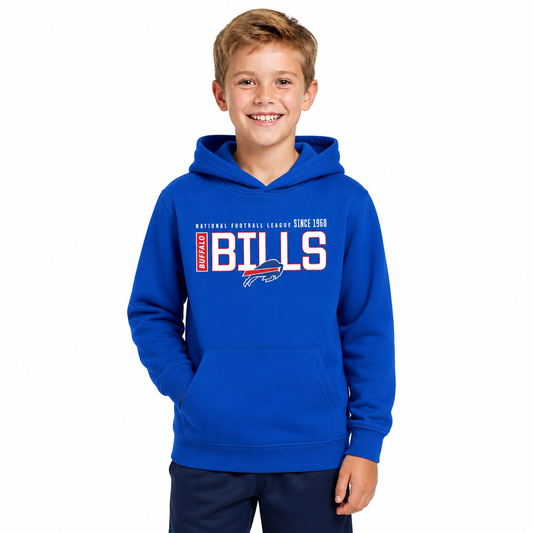 Buffalo Bills NFL Youth Modern Endzone Football Fleece Hooded Sweatshirt - Royal