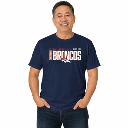 Denver Broncos  NFL Shirt Men Women Unisex Tag-Free Cotton Gameday Tee - Navy
